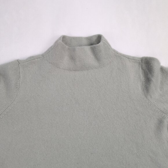 Ted Baker 100% Cashmere Light Gray Mock Turtleneck Sweater Sz 1 - Picture 6 of 10